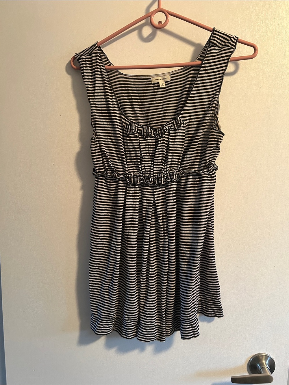 Black and White Striped Sleeveless top